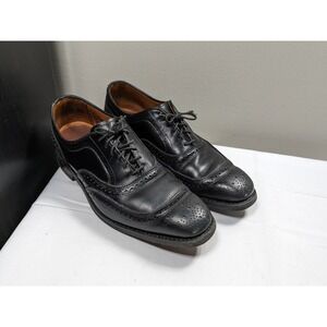 Allen Edmonds Wingtip Oxford Black Leather Shoes Mens US 10